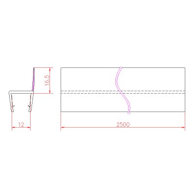 画像3: エッジシール OT-H620N／ガラス厚１２ｍｍ、１０mm、８mm用／長さ：２.５m×２本、２.２m×２本