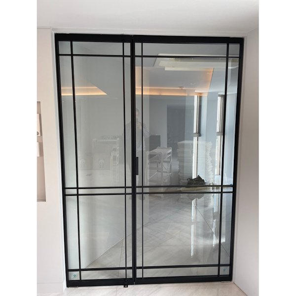 画像2: サイレントアルファ６０　引き戸（格子仕様）、JURA　開き戸（親子ドア・格子仕様）施工事例 (2)