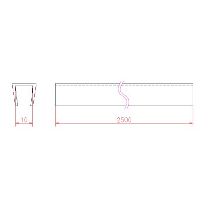 画像3: エッジシール OT-H660N／ガラス厚１０mm、８mm用／長さ：２．５m×２本