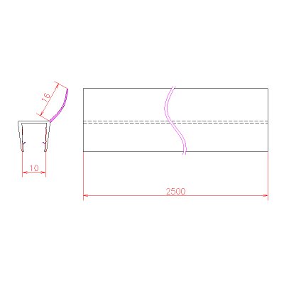 画像3: エッジシール OT-H670N／ガラス厚１０mm、８mm用／長さ：２．５m×２本