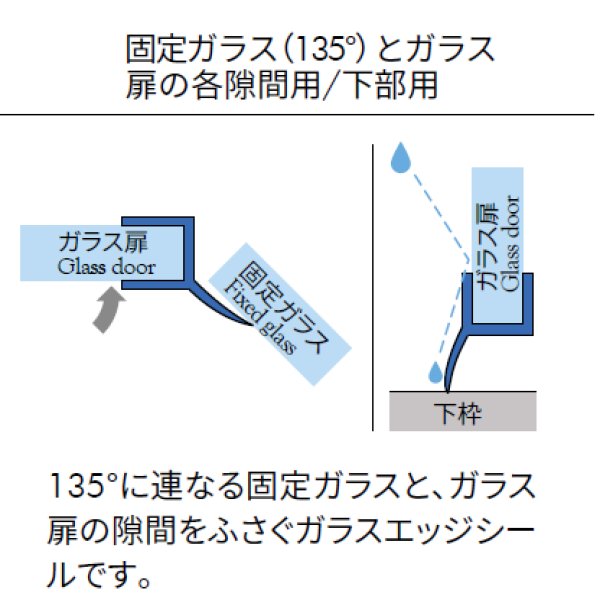 画像1: エッジシール OT-H670N／ガラス厚１０mm、８mm用／長さ：２．５m×２本 (1)