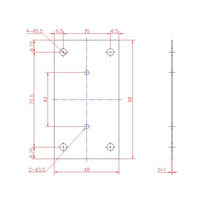 画像2: OT-B450-SUS用アルミスペーサー穴明き3mm・1mm