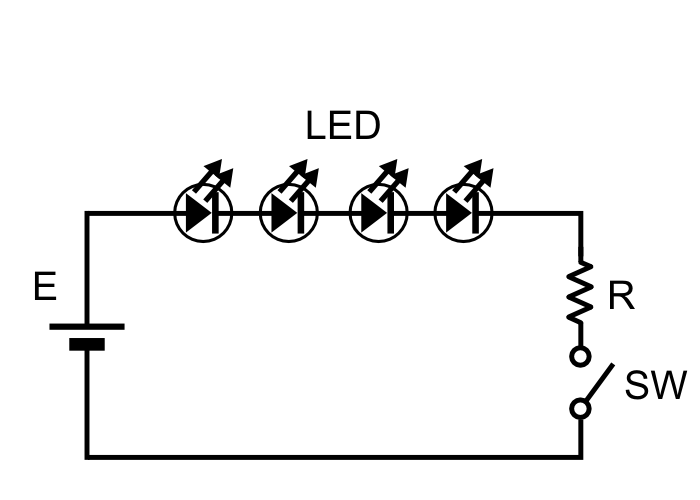 「LED照明」直列方式
